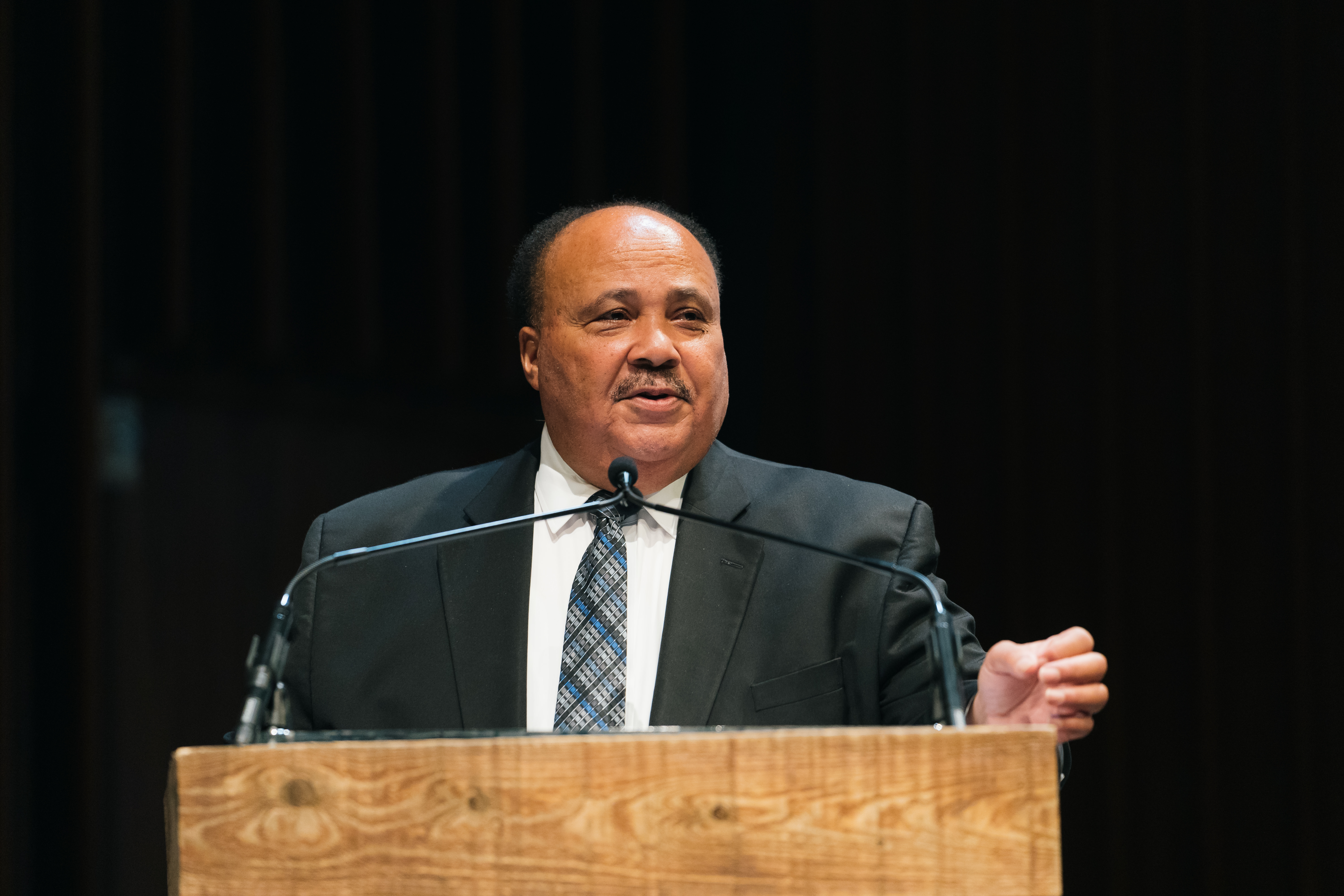 Martin Luther King III speaking at Dartmouth