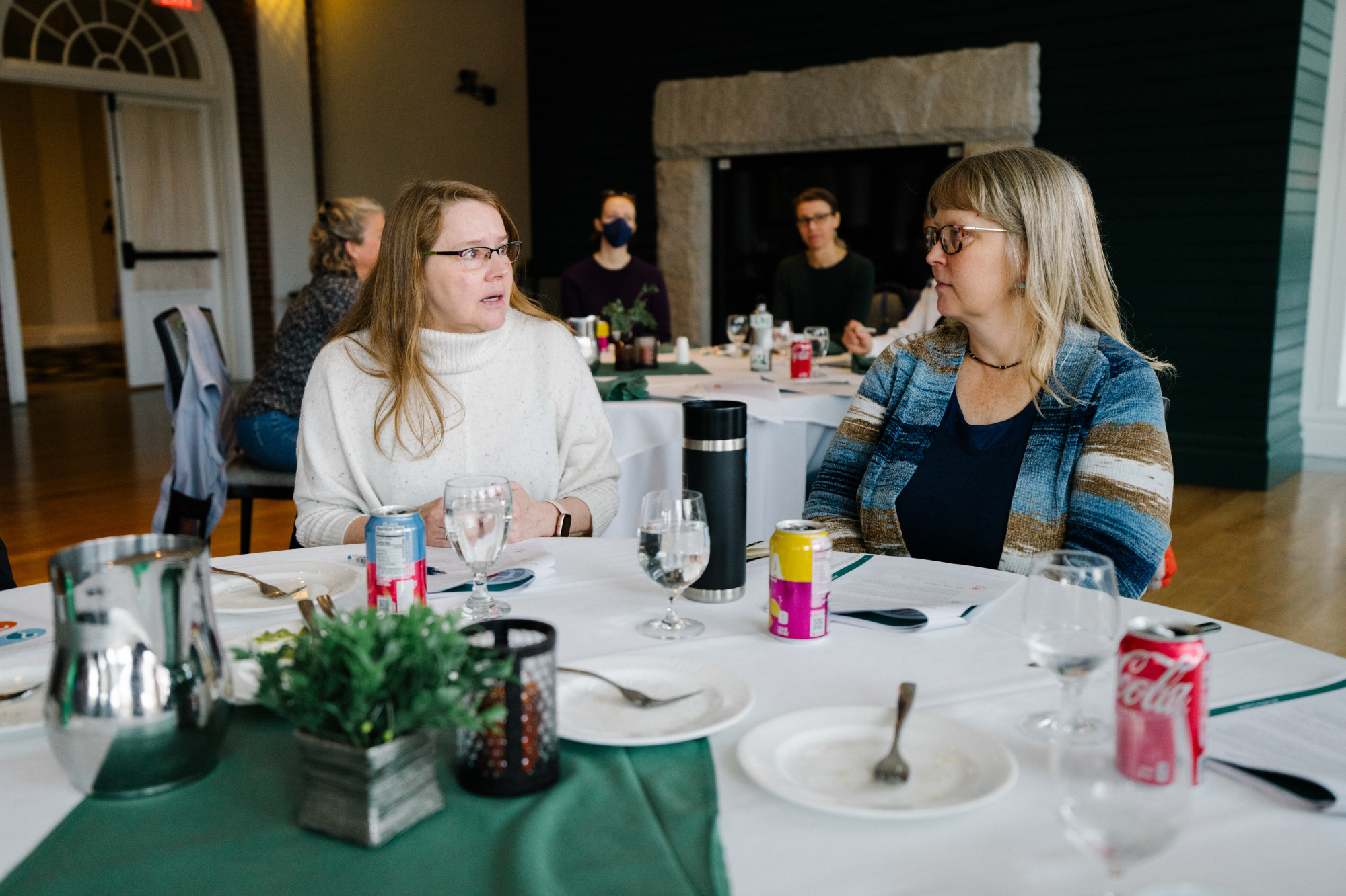 Participants chat during the 2023 Inclusion Champions meeting.