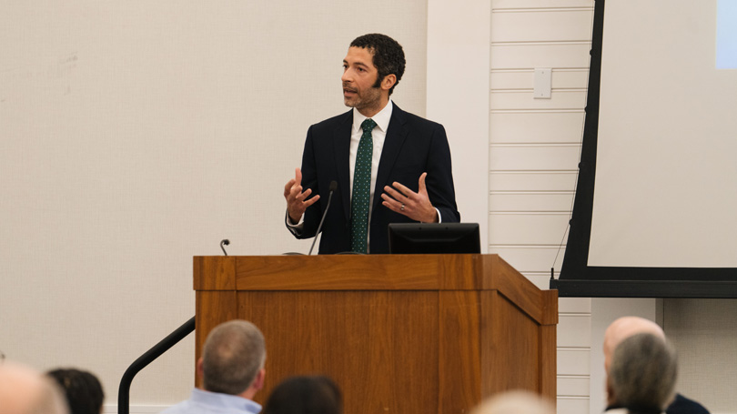 Matthew Delmont speaking at MLK breakfast