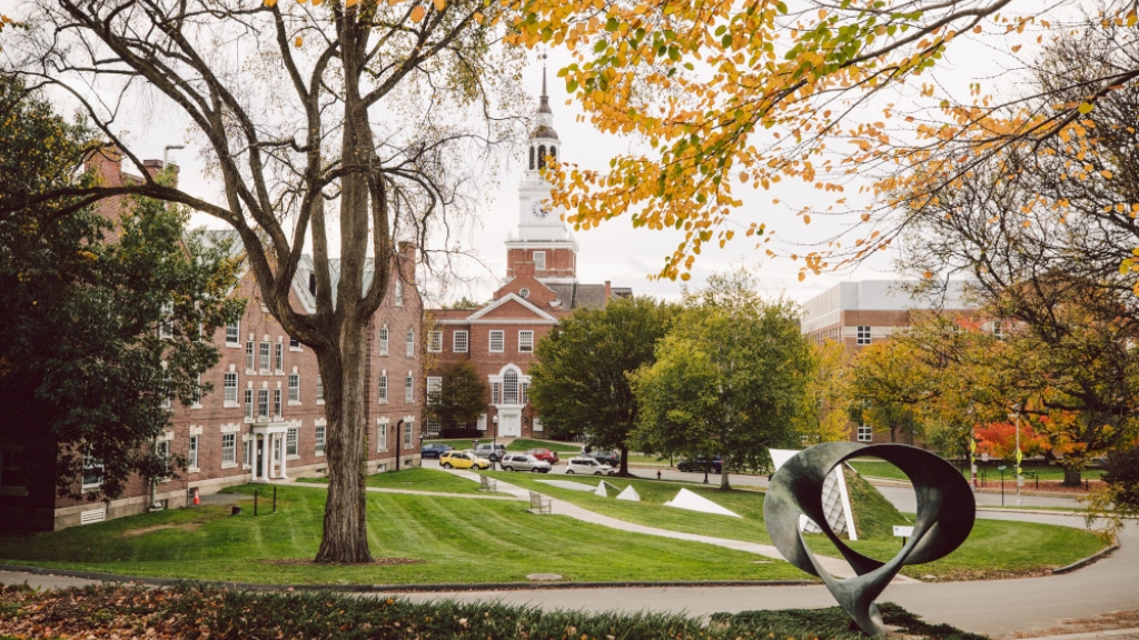 Campus during fall foliage